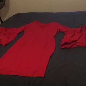 Fashion Nova Curve Red Body Con Dress